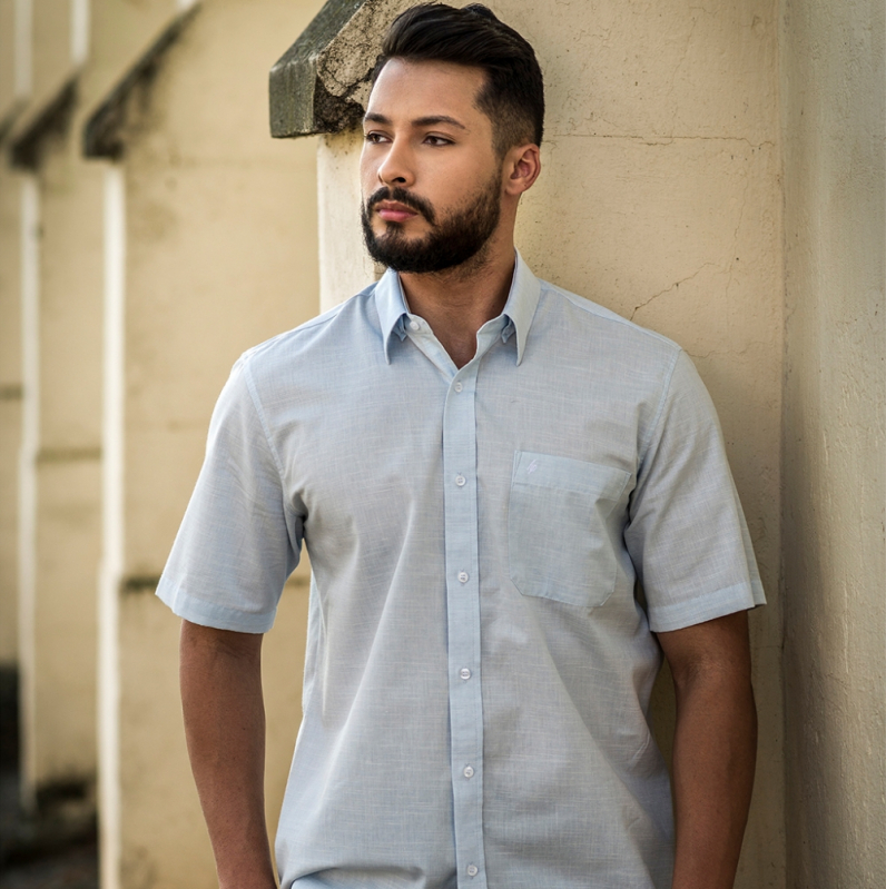 Fabricante de Camisa Social Masculina Lisa