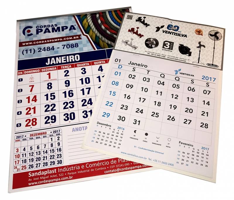 Impressão Calendário Semanal